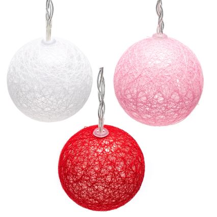 Aigostar - LED-Weihnachtslichterkette 10xLED/3xAA 2m warmweiß