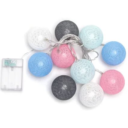 Aigostar - LED-Weihnachtslichterkette 10xLED/3xAA 2m warmweiß