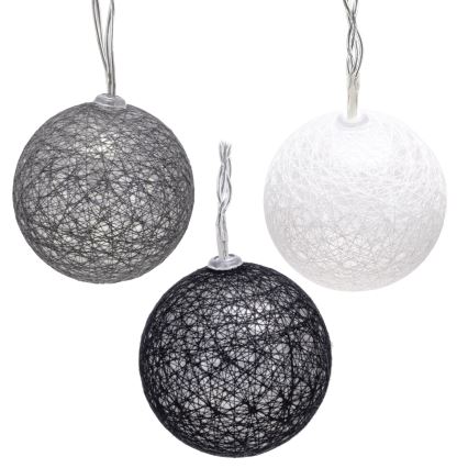 Aigostar - LED-Weihnachtslichterkette 10xLED/3xAA 2m warmweiß