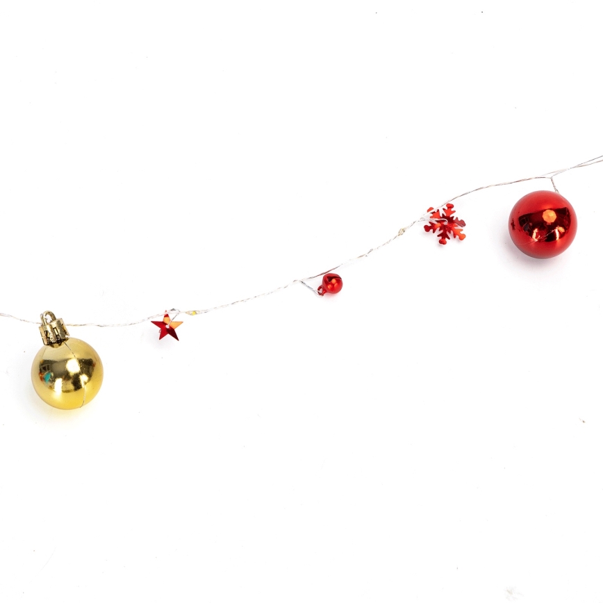 Aigostar - LED-Weihnachtslichterkette 20 LEDs / 3×AA, 2 m, warmweiß