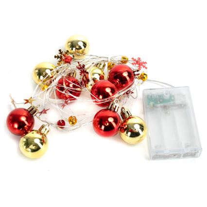 Aigostar - LED-Weihnachtslichterkette 20 LEDs / 3×AA, 2 m, warmweiß