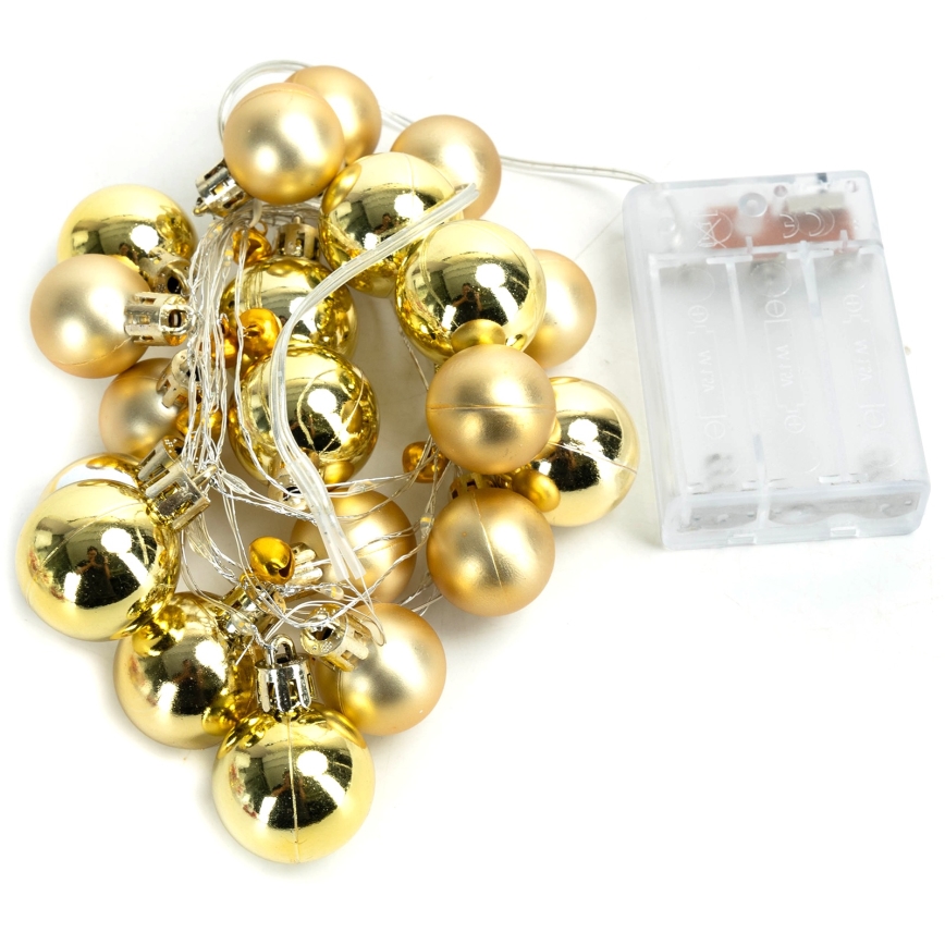 Aigostar - LED-Weihnachtslichterkette 20xLED/3xAA 2 m warmweiß