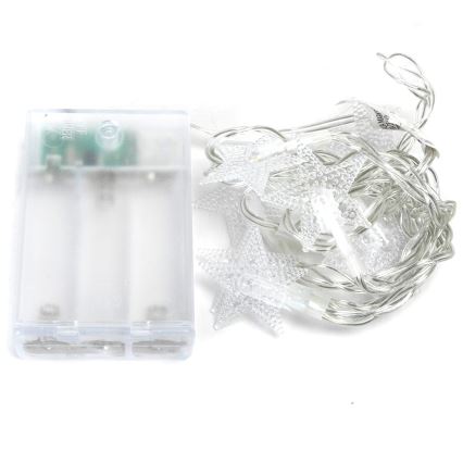 Aigostar - LED-Weihnachtslichterkette 20xLED/3xAA 3,3m Sterne