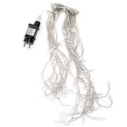 Aigostar - LED-Weihnachtslichterkette für den Außenbereich, 100 LEDs / 8 Funktionen, 8 × 0,4 m, IP44, warmweiß