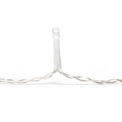 Aigostar - LED-Weihnachtslichterkette für den Außenbereich, 100 LEDs / 8 Funktionen, 8 × 0,4 m, IP44, warmweiß