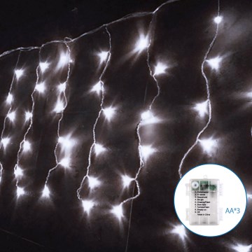 Aigostar - LED-Weihnachtslichterkette für den Außenbereich 100xLED/8 Funktionen 8x0,4m IP44 kaltweiß