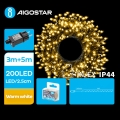 Aigostar - LED-Weihnachtslichterkette für den Außenbereich 200xLED/8 Funktionen 8m IP44 warmweiβ