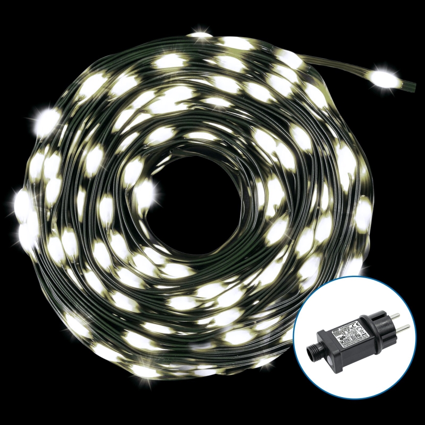 Aigostar - LED-Weihnachtslichterkette für den Außenbereich 300xLED/8 Funktionen 33m IP44 kaltweiß