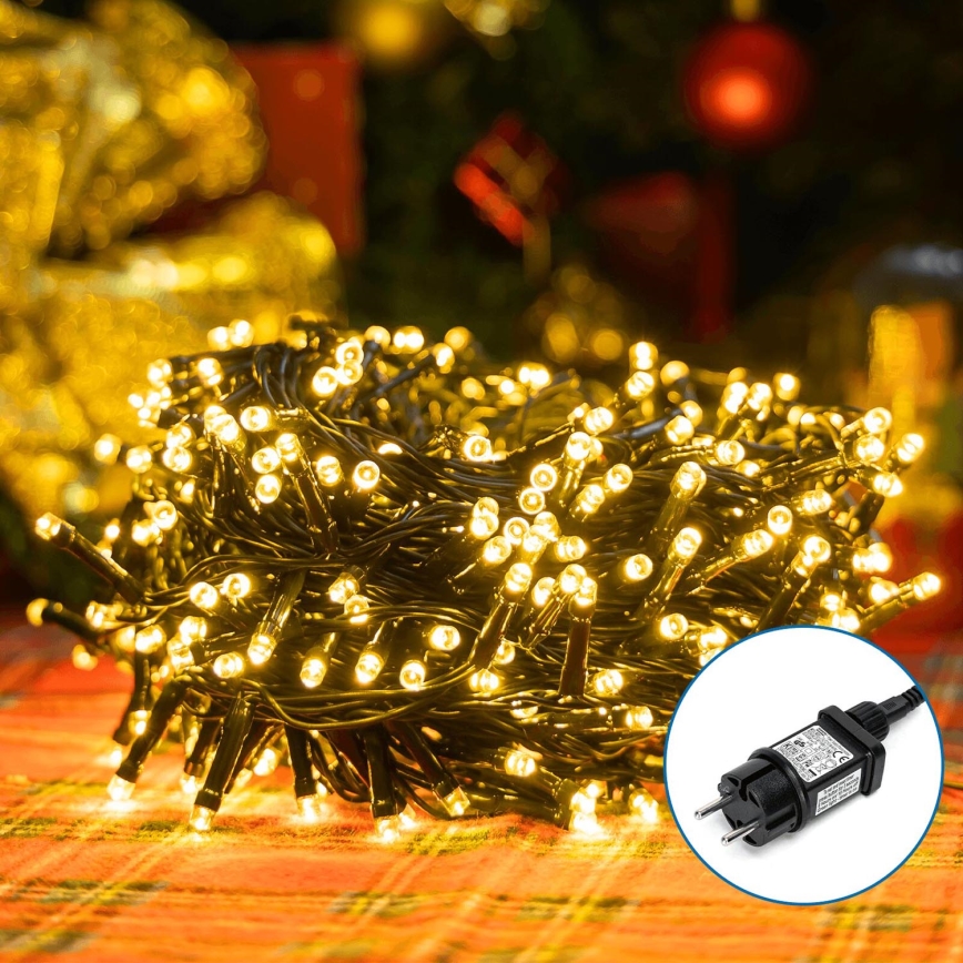 Aigostar - LED-Weihnachtslichterkette für den Außenbereich 400xLED/8 Funktionen 23m IP44 warmweiβ
