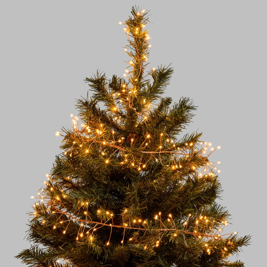 Aigostar - LED Weihnachtslichterkette für den Außenbereich 50xLED/8 Funktionen 3xAA 1,8m IP44 warmweiß