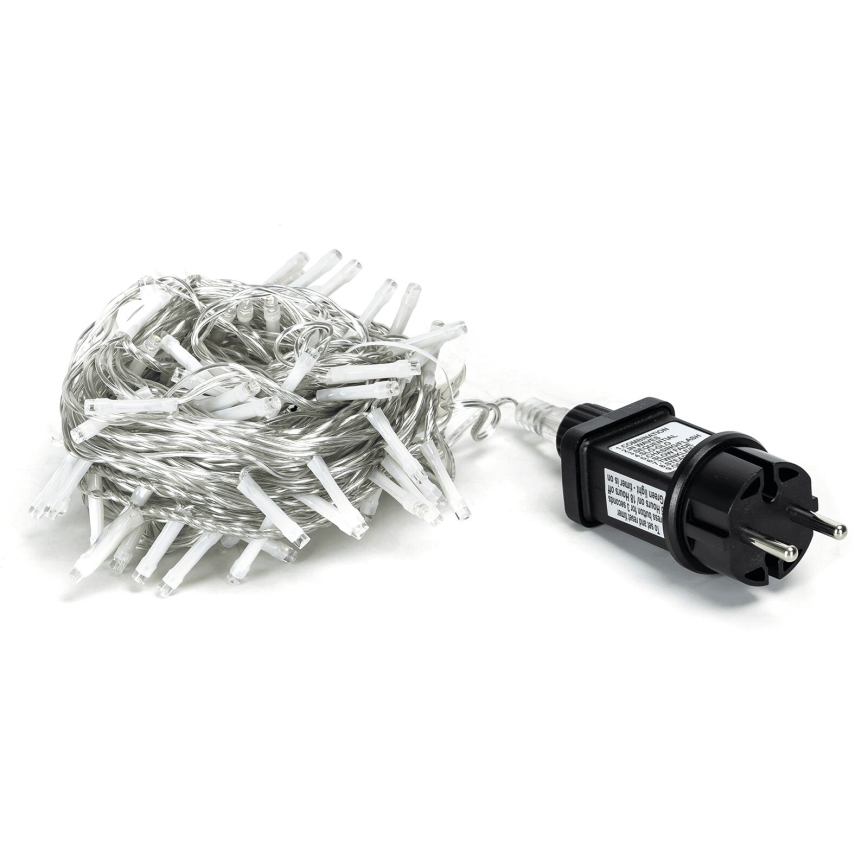 Aigostar - LED-Weihnachtslichterkette für den Außenbereich 50xLED/8 Funktionen 8m IP44 kaltweiß