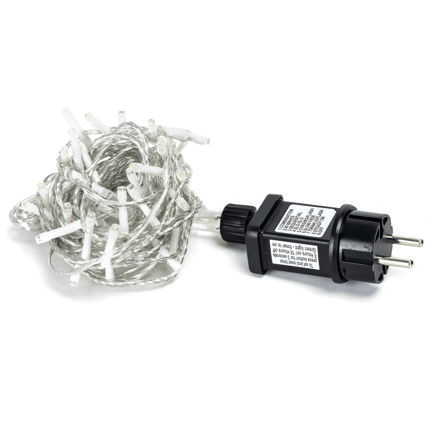 Aigostar - LED-Weihnachtslichterkette für den Außenbereich 50xLED/8 Funktionen 8m IP44 warmweiβ