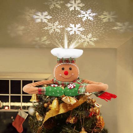 Aigostar - LED-Weihnachtsprojektor mit Schneeflocken-Effekt LED/5W/230V kaltweiß perník