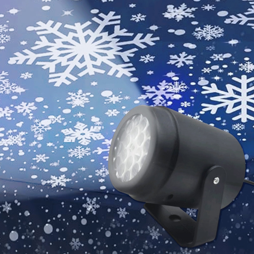 Aigostar - LED-Weihnachtsprojektor mit Schneeflocken LED/5W/230V kaltweiß