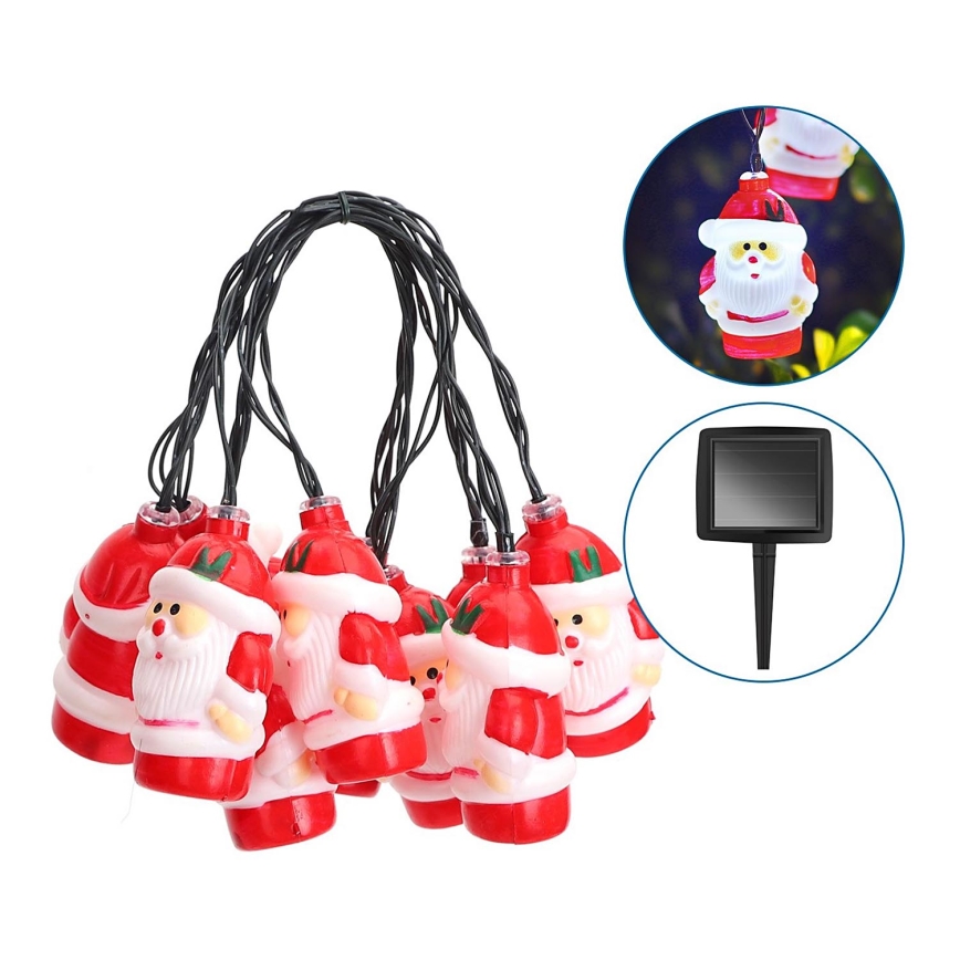 Aigostar - LED-Weihnachtssolarkette 10xLED/3,8 m IP44 kaltweiß 400 mAh