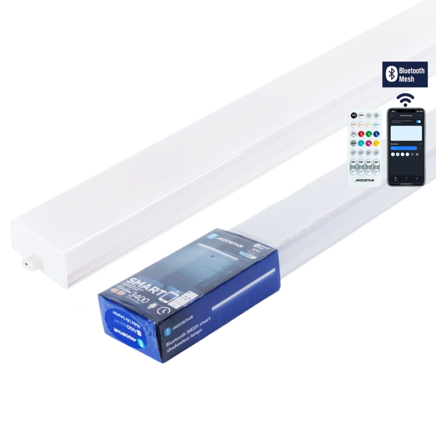 Aigostar - dimmbare LED-Leuchtstoffleuchte MESH LED/30W/230V 6500K + Fernbedienung
