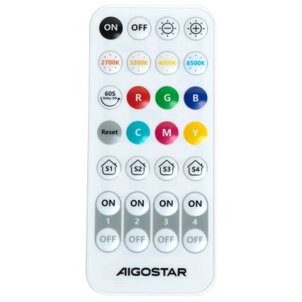 Aigostar - LED dimmbare Wandleuchte MESH Smart LED/12W/230V 2700-6500K schwarz