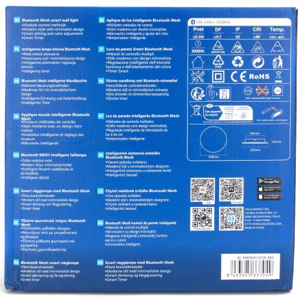 Aigostar - LED dimmbare Wandleuchte MESH Smart LED/12W/230V 2700-6500K weiß