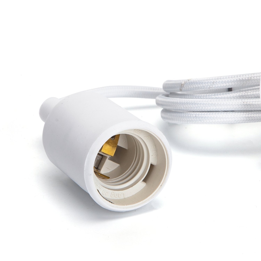Aigostar - Netzkabel 1xE27/60W/250V weiß
