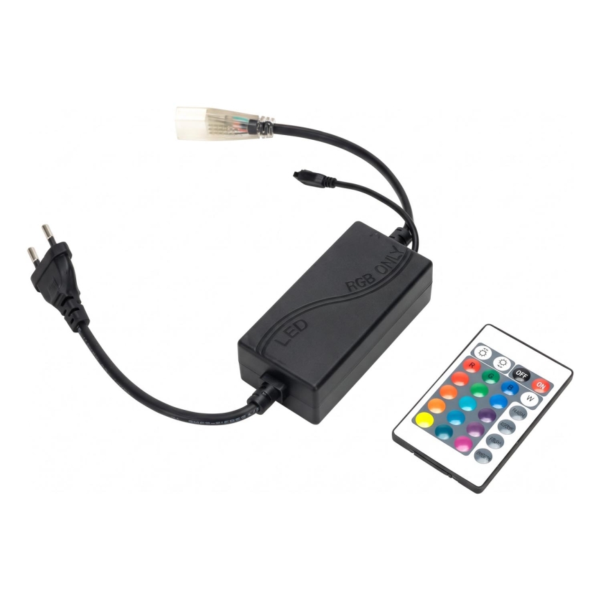 Aigostar - Netzkabel für LED-RGB-Streifen 1000W/230V mit Fernbedienung