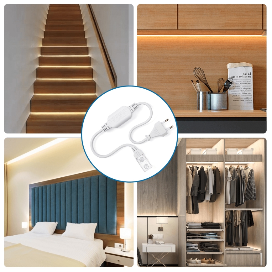 Aigostar - Netzteil für LED-Streifen 10 mm 600W/230V weiß