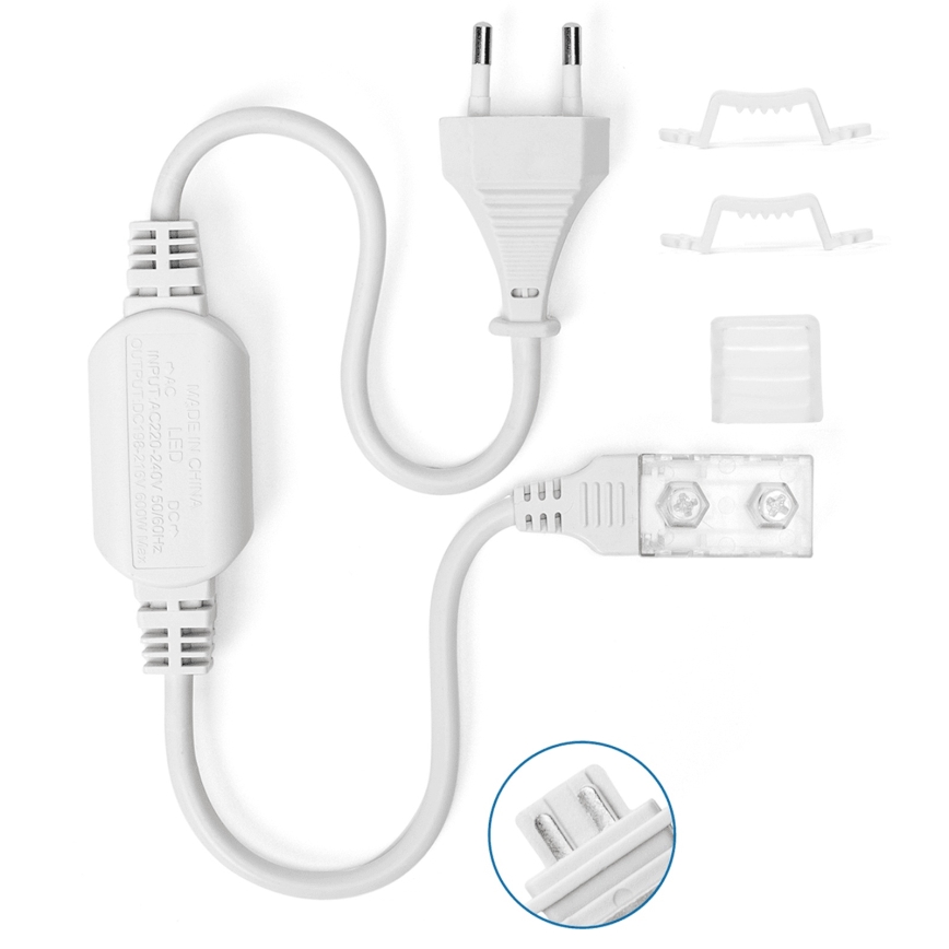 Aigostar - Netzteil für LED-Streifen 10 mm 600W/230V weiß