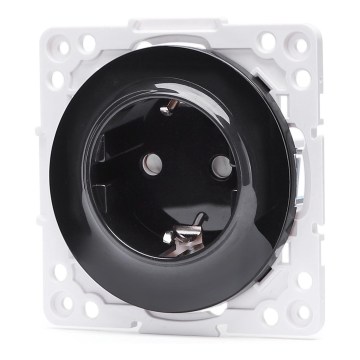 Aigostar - Rahmenlose SCHUKO-Haushaltssteckdose 250V/16A, schwarz