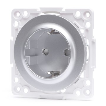 Aigostar - rahmenlose SCHUKO-Steckdose 250 V/16 A, silber