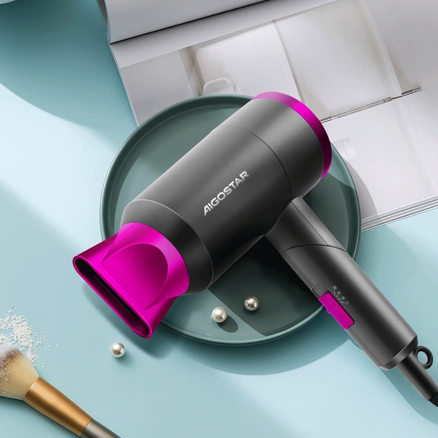 Aigostar - Reise-Haartrockner 1800W/230V violett/schwarz