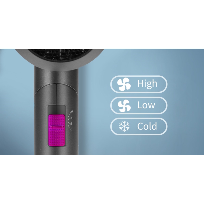 Aigostar - Reise-Haartrockner 1800W/230V violett/schwarz