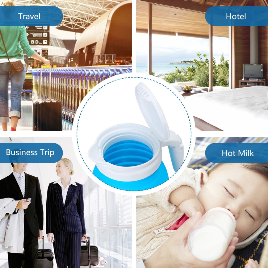 Aigostar - Reise-Wasserkocher 600ml 1000W/230V