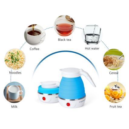 Aigostar - Reise-Wasserkocher 600ml 1000W/230V