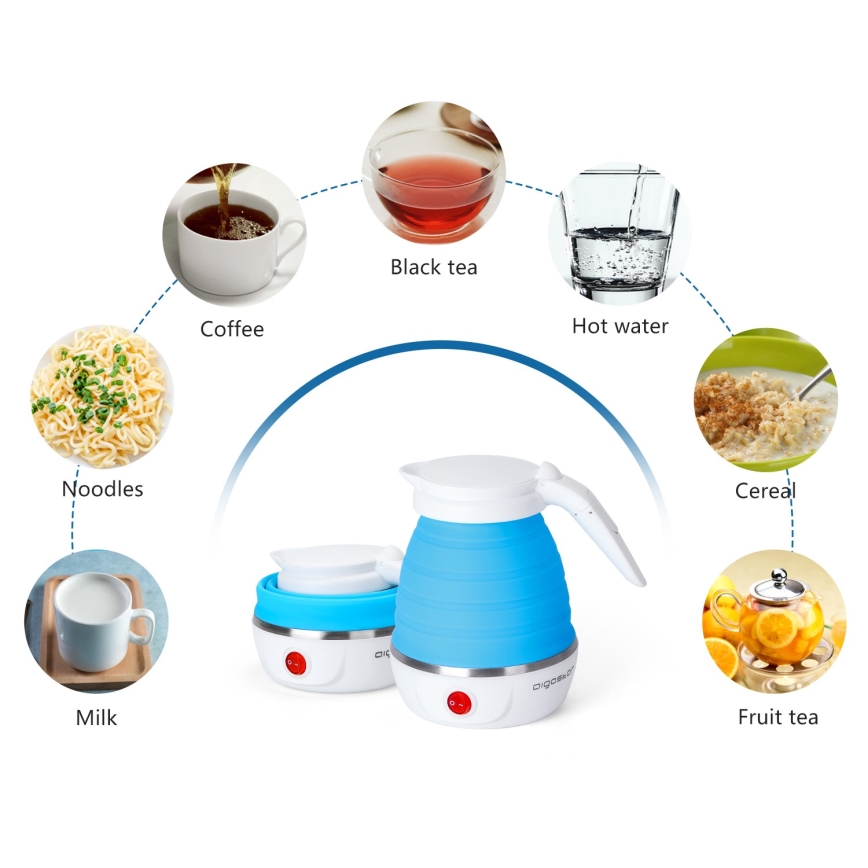 Aigostar - Reise-Wasserkocher 600ml 1000W/230V