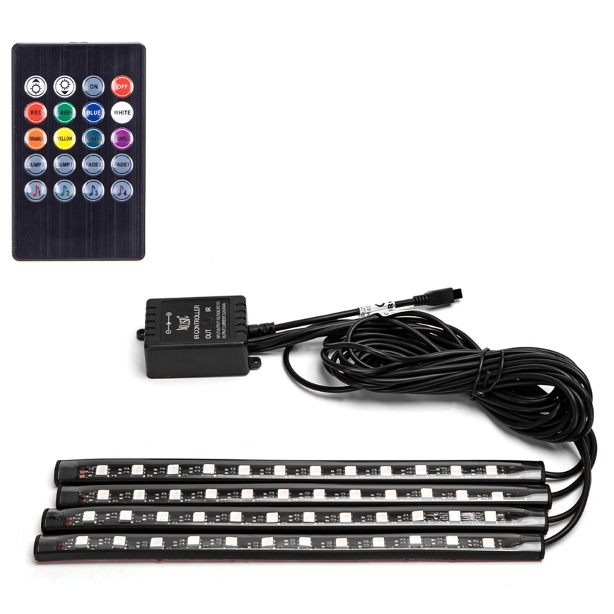Aigostar - RGB-LED-Streifen für das Auto LED/4,5W/5V
