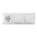 Aigostar - SET 2x Heimschalter mit Steckdose 1x16A/250V SCHUKO