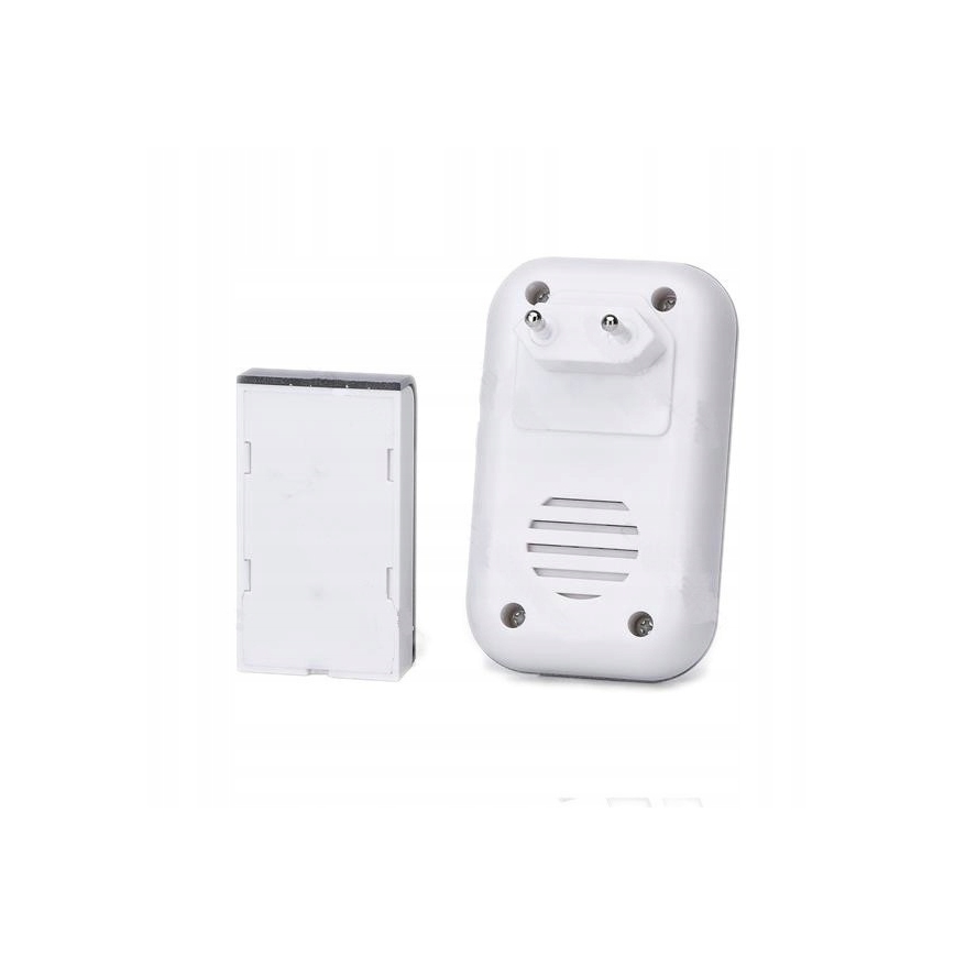 Aigostar - SET 2x Kabellose Steckdosen-Türklingel 230V/12V IP44 weiß