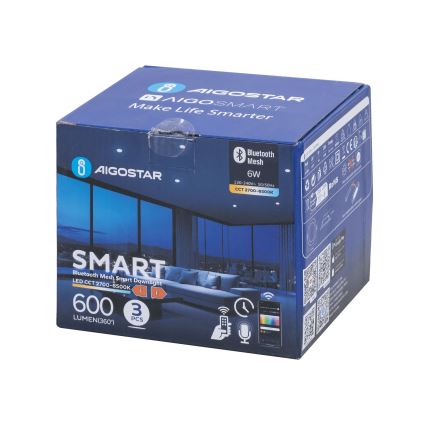 Aigostar - SET 3x Dimmbare LED-Einbauleuchte MESH LED/6W/230V 2700K-6500K d 11,5cm
