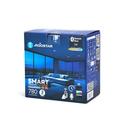 Aigostar - SET 3x Dimmbare LED-Einbauleuchte MESH LED/9W/230V 2700K-6500K d 14,5 cm