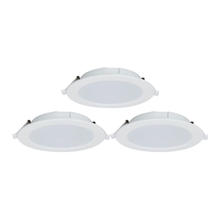 Aigostar - SET 3x Dimmbare LED-Einbauleuchte MESH LED/9W/230V 2700K-6500K d 14,5 cm