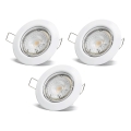 Aigostar - Set 3x LED-Einbauleuchte 1xGU10/4,5W/230V 6500K weiß
