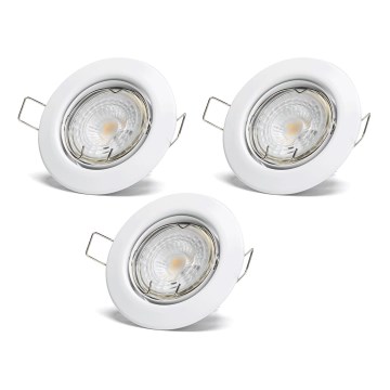 Aigostar - Set 3x LED-Einbauleuchte 1xGU10/4,5W/230V 6500K weiß