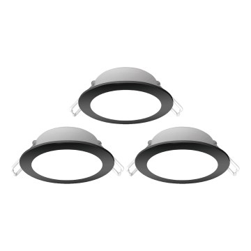 Aigostar - SET 3x LED-Einbauleuchte für den Außenbereich LED/4,8W/230V 4000K IP65 schwarz