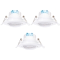 Aigostar - Set 3x LED-Einbauleuchte LED/5W/230V 3000K Ø 8,5 cm weiß