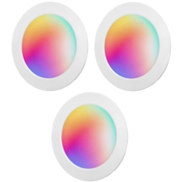 Aigostar - SET 3x LED RGBW Dimmbare Einbauleuchte MESH LED/9W/230V 2700K-6500K d 14,5cm
