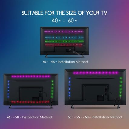 Aigostar - SET 4x LED RGB Dimmbarer Streifen 0,5m LED/2,5W/5V IP65 + FB