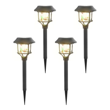 Aigostar - SET 4x LED-RGB-Solarleuchte LED/0,2W/2V IP44