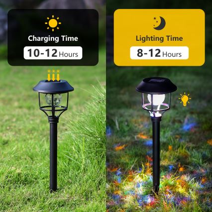 Aigostar - SET 4x LED-RGB-Solarleuchte LED/0,2W/2V IP44