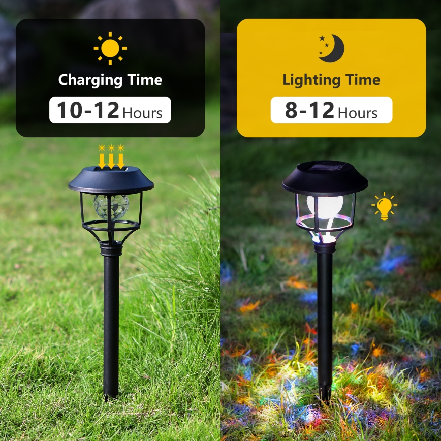 Aigostar - SET 4x LED-RGB-Solarleuchte LED/0,2W/2V IP44