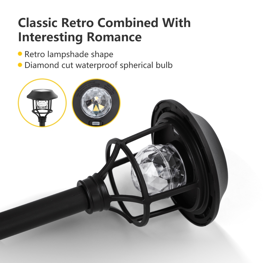 Aigostar - SET 4x LED-RGB-Solarleuchte LED/0,2W/2V IP44