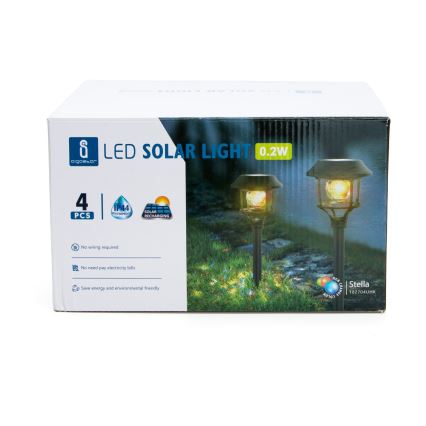 Aigostar - SET 4x LED-RGB-Solarleuchte LED/0,2W/2V IP44